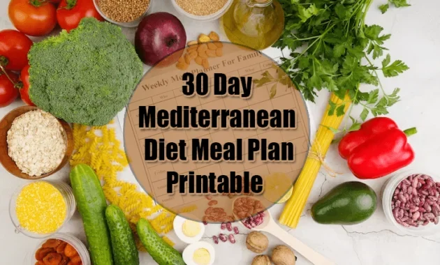 30 Day Free Mediterranean Diet Meal Plan: The Beginner’s Guide